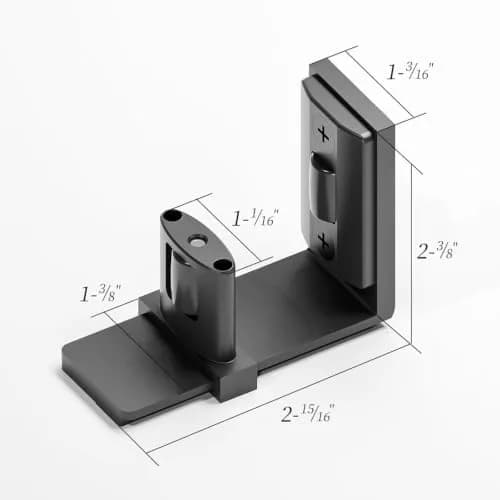 BONIKLUBA Sliding Barn Door Bottom Floor Guide, Adjustable U Shape, Black | Space-Saving, No-Groove, Suitable for Glass Doors thumbnail 3