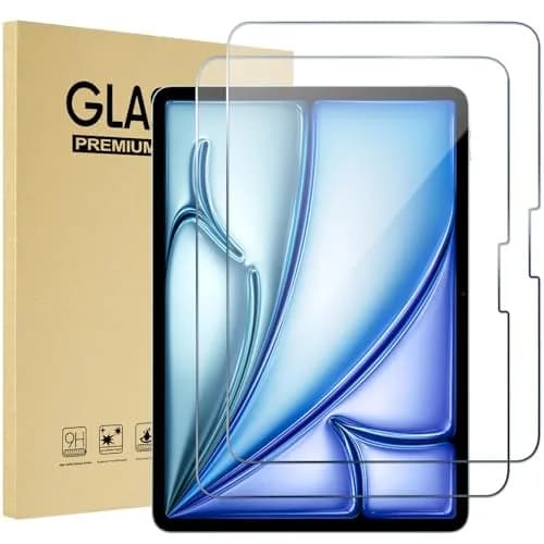 ProCase 2 Pack Tempered Glass Screen Protector for iPad Pro 13 Inch (M4) & iPad Air 13 Inch (M2/M3) 2024/2025 Release | 9H Hardness HD Clear thumbnail 1