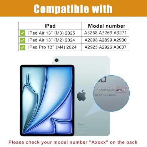 ProCase 2 Pack Tempered Glass Screen Protector for iPad Pro 13 Inch (M4) & iPad Air 13 Inch (M2/M3) 2024/2025 Release | 9H Hardness HD Clear thumbnail 2