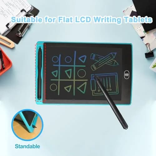 Yemotopro Replacement Stylus Drawing Pen for LCD Writing Tablets | 3 Pack Black, 4.8" with Elastic Lanyard thumbnail 4