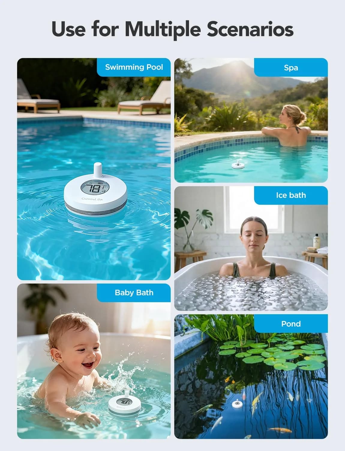 GoveeLife WiFi Pool Thermometer P1 Wireless, Water Thermometer 20 cm (7.9 in) | Real-time Temperature Monitoring - view 6