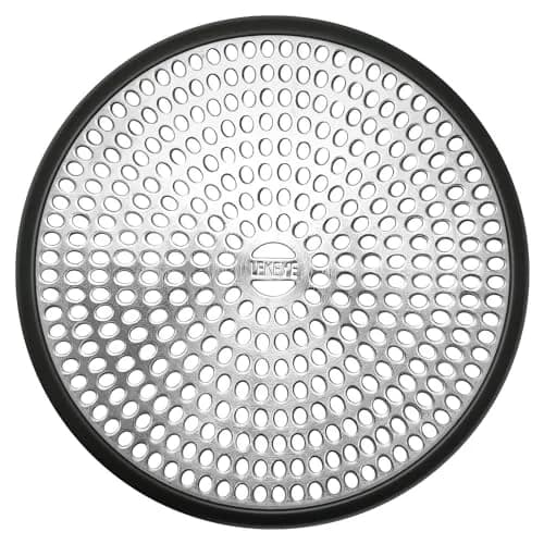 LEKEYE Black Shower Drain Hair Catcher Strainer 11.9cm x 11.9cm x 1cm | Prevents Clogs & Catches Hair thumbnail 1