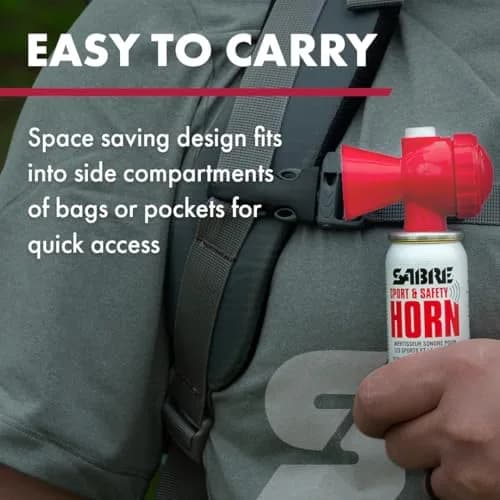 SABRE Sport and Safety Horn, 130 dB Air Horn, 60 ¼ Second or 25 ½ Second Bursts | Compact, Audible Up To ½ Miles thumbnail 5