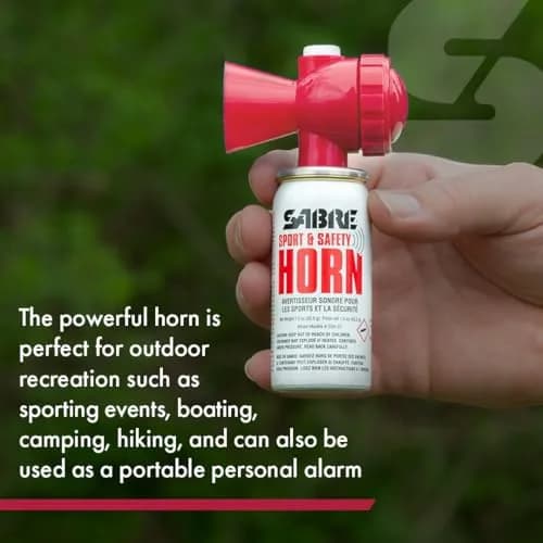 SABRE Sport and Safety Horn, 130 dB Air Horn, 60 ¼ Second or 25 ½ Second Bursts | Compact, Audible Up To ½ Miles thumbnail 6
