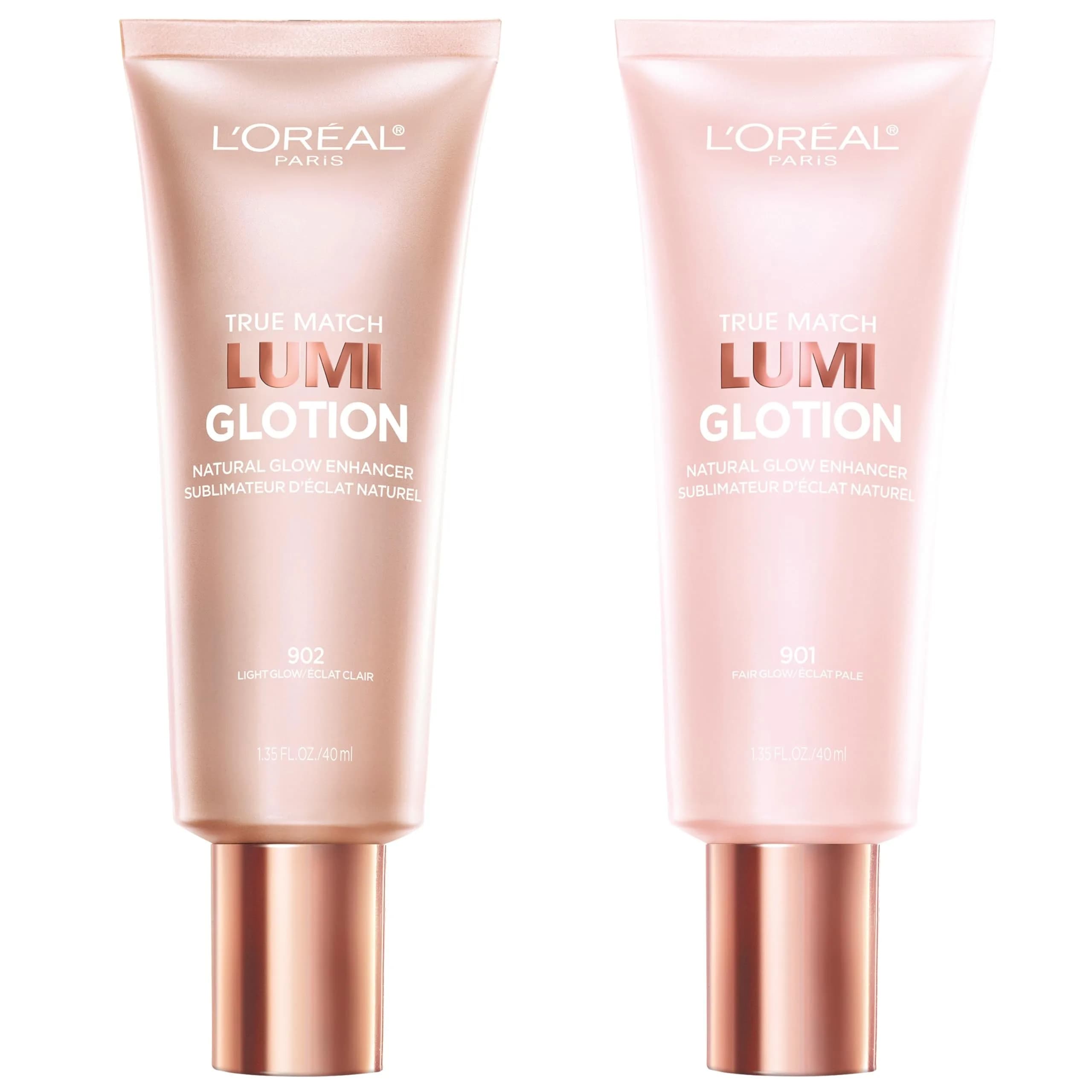 L'Oréal Paris Lumi Glotion Natural Glow Enhancer Lotion Fair & Light Bundle (2x 1.35 Fl Oz / 2x 40ml) | Hydrating Tinted Moisturizer for Radiant Skin - main product image