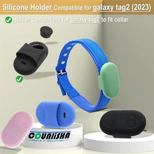 Counlisha Silicone Holder for Galaxy SmartTag2 2023 | Waterproof, Dustproof, Shockproof for Dog Collar (4 Packs) thumbnail 3