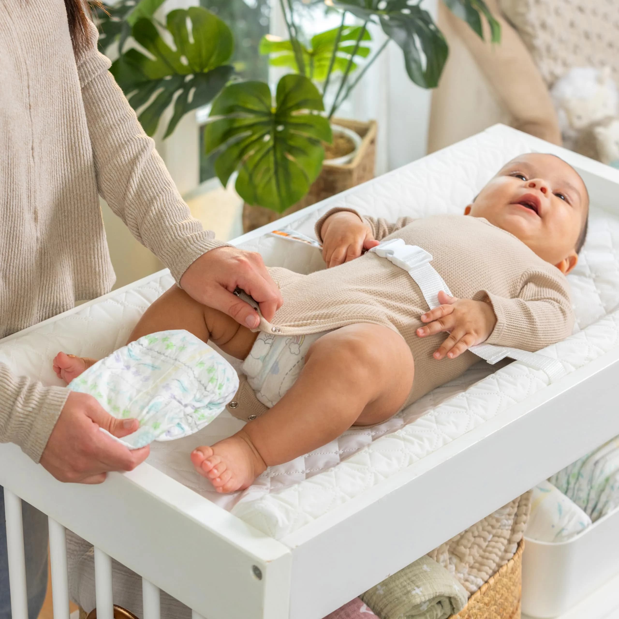 Ingenuity Contoured Changing Pad - Reduced Waste Packaging with Liner & Safety Strap - view 3