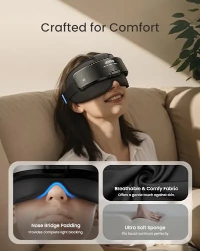 RENPHO Eyeris Masc Head and Eye Massager with Heat, 3D Compression, Adjustable Headband, 1500mAh Battery | Relaxation for Dry Eyes & Stress Relief thumbnail 6