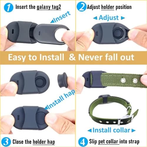 Counlisha Silicone Holder for Samsung Galaxy SmartTag2 | Waterproof, Shockproof, Dustproof (Black, 2 Packs) thumbnail 6