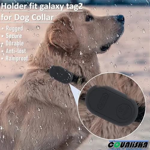 Counlisha Silicone Holder for Samsung Galaxy SmartTag2 | Waterproof, Shockproof, Dustproof (Black, 2 Packs) thumbnail 3
