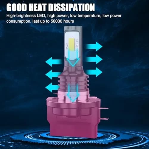 Yumfugu 2 PCS H11B Fog Light Bulbs 6000K | Super Bright 4000LM, Plug & Play, Universal for Most Cars thumbnail 5