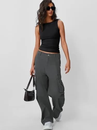 Trendy Queen Women's Black Boat Neck Tank Top | Y2K Fashion Crop Top thumbnail 3