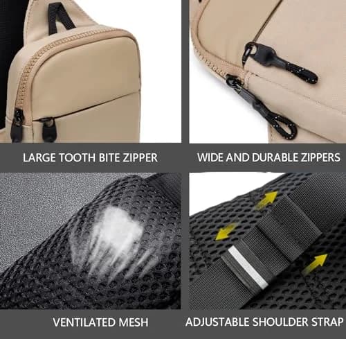 higouta Mini Sling Bag for Men Women, Small Crossbody Casual Utility Chest Phone Bag 2L (0.07 cu ft) | Waterproof Nylon thumbnail 6