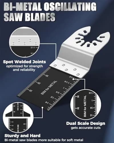 GORWARE 60PCS Oscillating Saw Blades | Bi-Metal Quick Release Multitool Blades for Wood & Metal thumbnail 4
