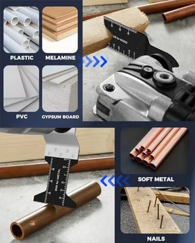 GORWARE 60PCS Oscillating Saw Blades | Bi-Metal Quick Release Multitool Blades for Wood & Metal thumbnail 5