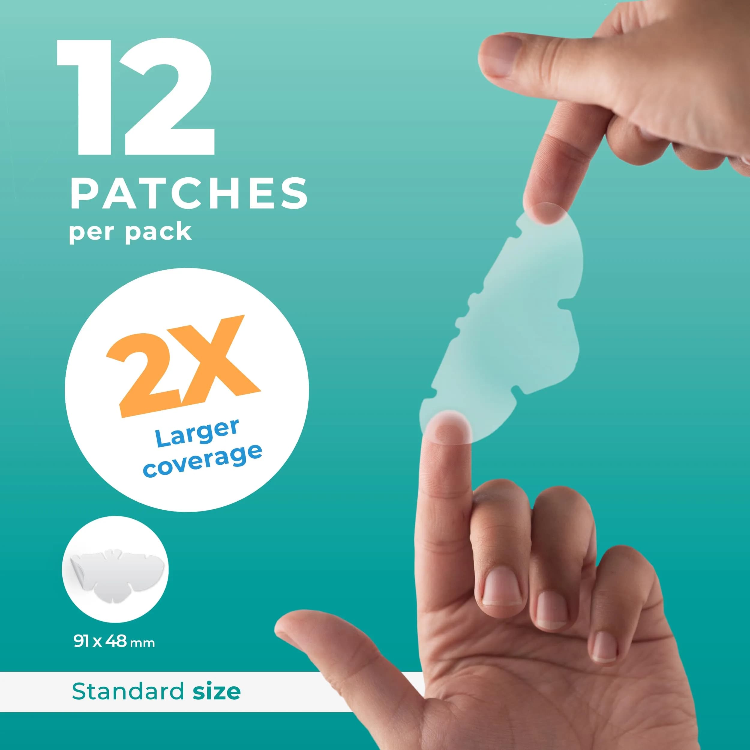PatchRx Pimple Patches for Nose (12 Pack) | Hydrocolloid Acne Patches for Face & Zit Cover - view 2
