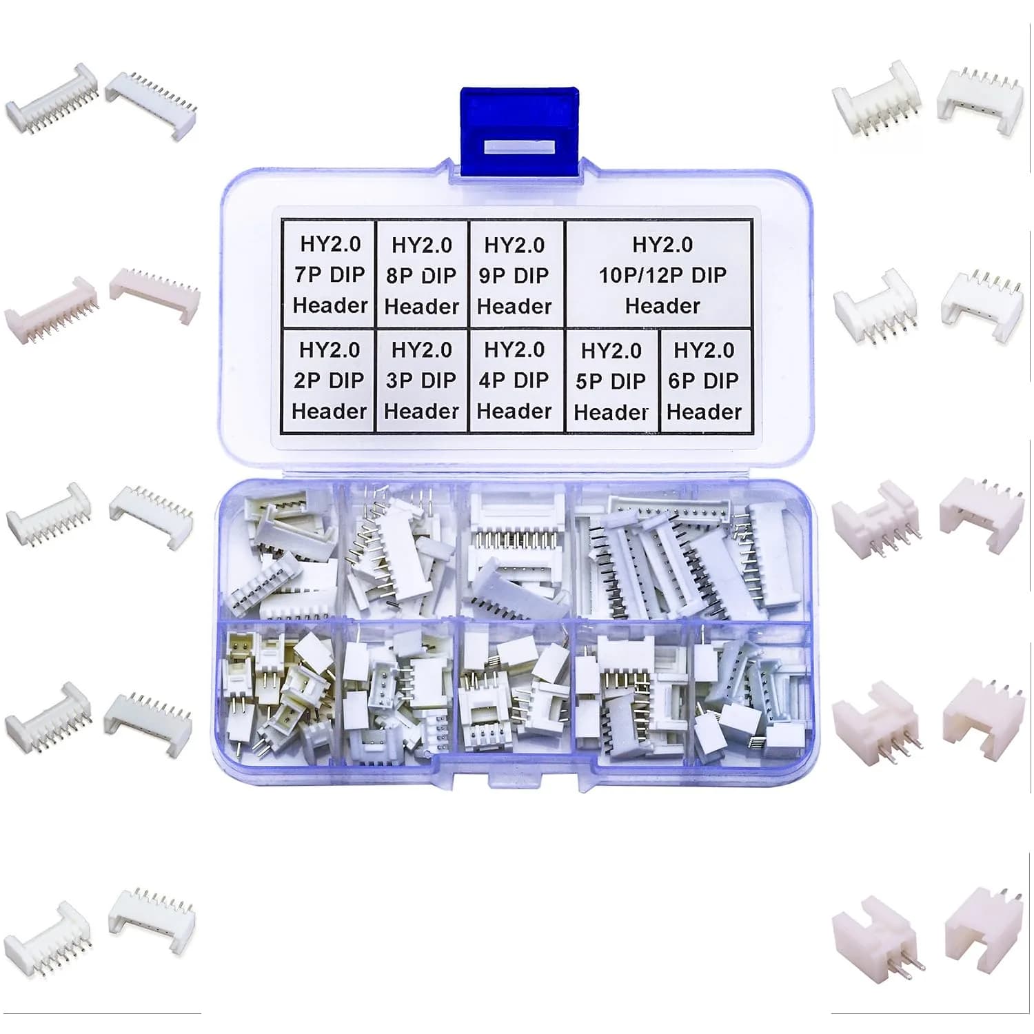 Kidisoii JST Connector Kit, HY2.0 DIP Header 2mm Pitch | DIY IC Socket Plugs Adapter
