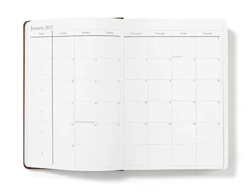 Wykeham's Executive 2026-27 Daily Journal Planner – Customization Available – July 2026 to June 2027 (Personalized Brown, 8.5"×5.5") thumbnail 2