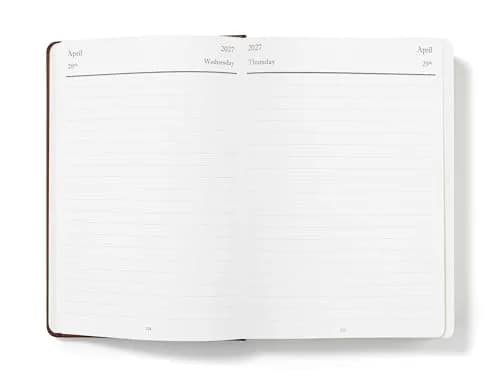 Wykeham's Executive 2026-27 Daily Journal Planner – Customization Available – July 2026 to June 2027 (Personalized Brown, 8.5"×5.5") thumbnail 3