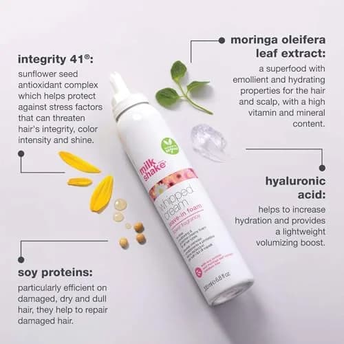 milk_shake Flower Whipped Cream Leave-In Foam – Conditioning, 6.8 Oz, Color-Safe & Hydrating thumbnail 3