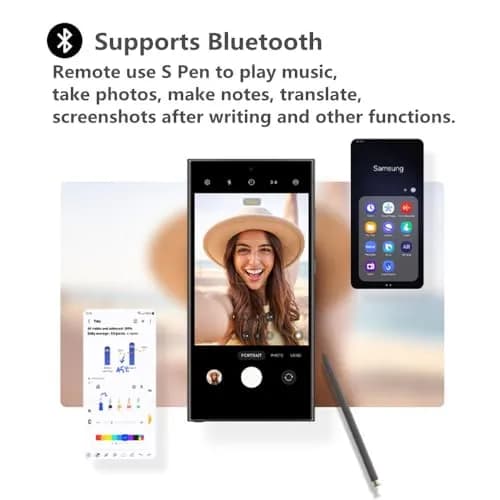 Bimahoo Galaxy S24 Ultra S Pen Replacement with Bluetooth | 4096 Pressure Levels, Black thumbnail 4