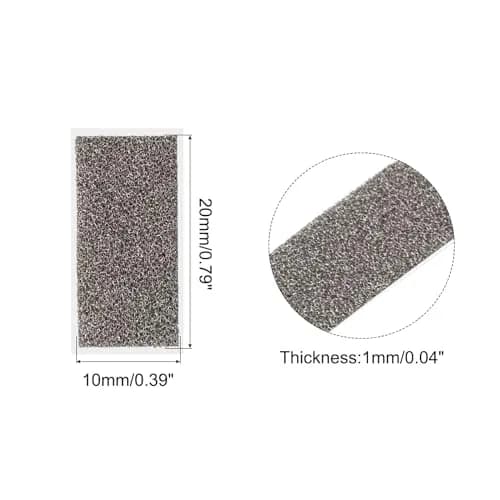 MECCANIXITY Nickel Foam Electrode 20mm x 10mm x 1mm | Porous Conductive Foam for Batteries & Noise Absorption thumbnail 2