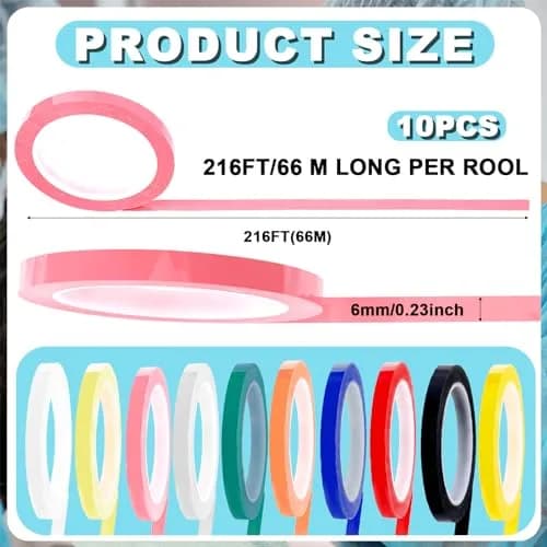 PEUTIER Autoclave Indicator Tape 6mm x 66m | 10 Color Rolls for Surgical & Dental Instruments thumbnail 2