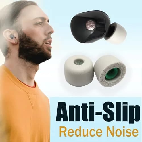 Mijusun Memory Foam Replacement Earbud Tips for Sony WF-1000XM5, WF-1000XM4, WF-1000XM3 (3 Pairs, Medium, Gray) | Noise Isolating Fit thumbnail 5