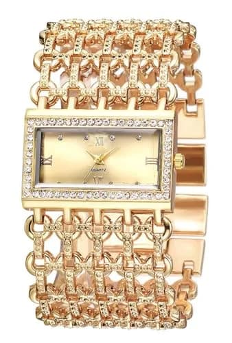 SENRUD Women's Quartz Watch Luxury Rectangular Case Analog Bracelet Watch 37mm (1.46 in) | Elegant Fashion Timepiece thumbnail 1