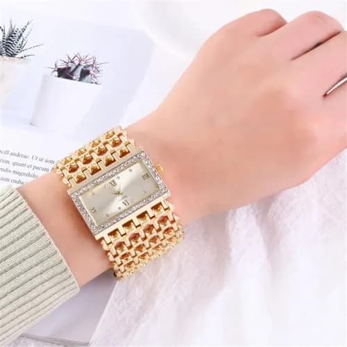 SENRUD Women's Quartz Watch Luxury Rectangular Case Analog Bracelet Watch 37mm (1.46 in) | Elegant Fashion Timepiece thumbnail 3