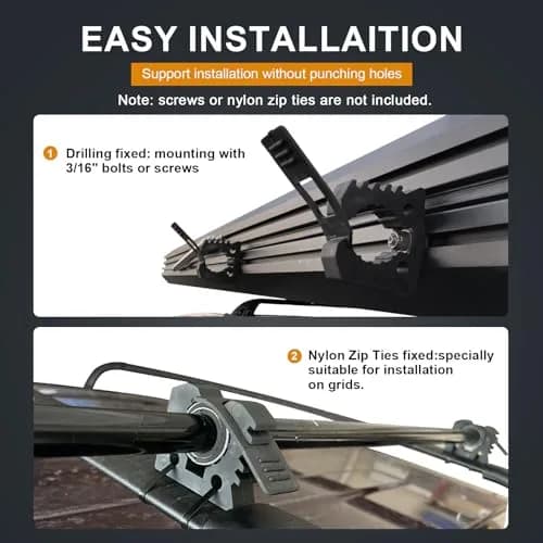 PSLER Quick Release Shovel & Axe Mounts for Truck Bed & Roof Rack, 4 Pack | Secures 1-1/7" to 1-3/7" Tools thumbnail 4