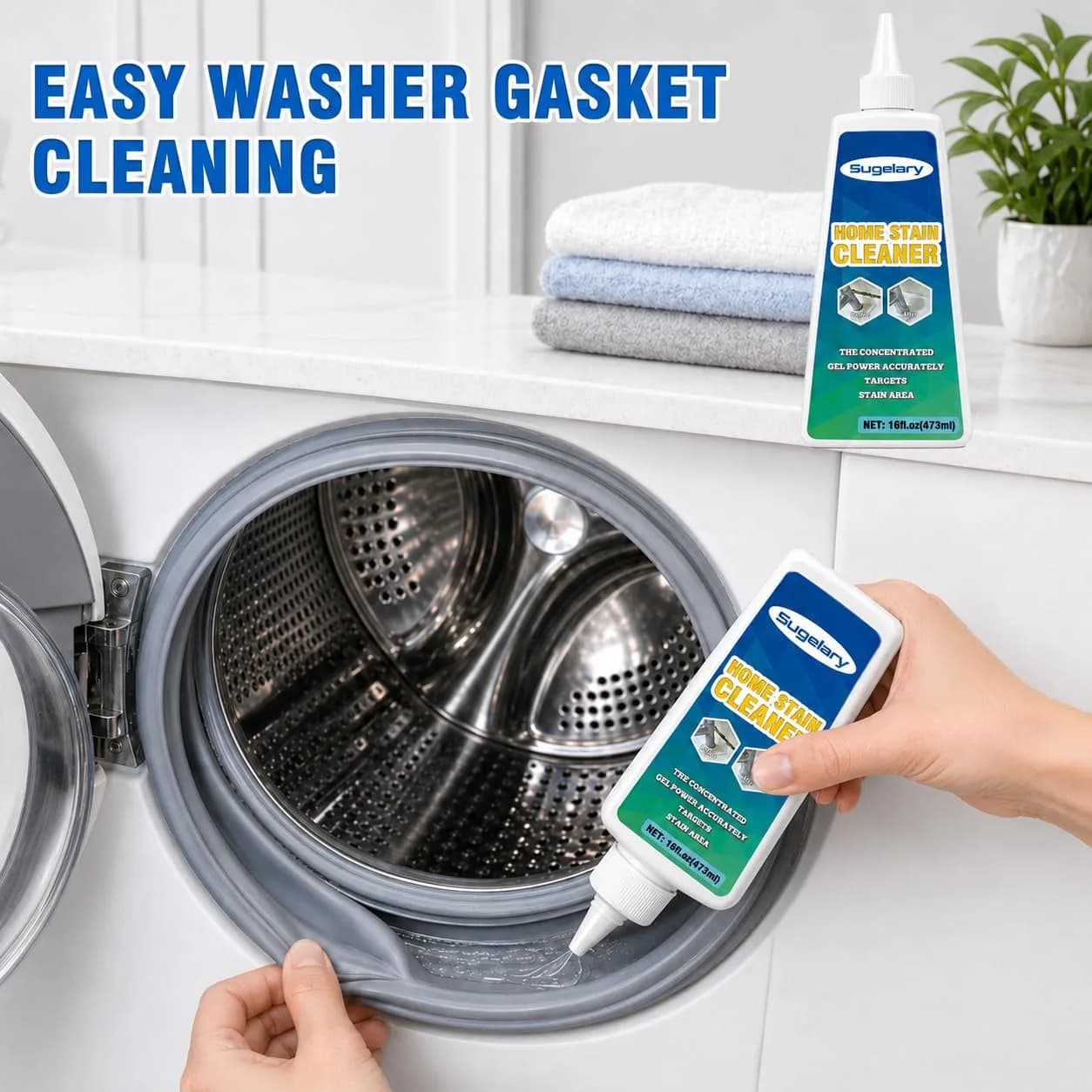 Sugelary Household Washing Machine Cleaner Gel 473ml (16 Fl Oz) | Cleans Grout, Sinks, Showers - view 5