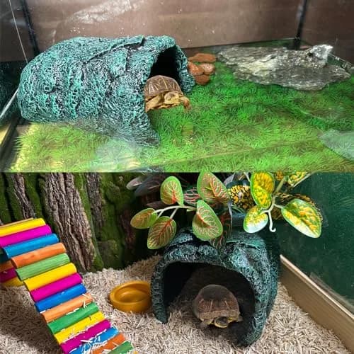 Tfwadmx Reptile Rock Hide Cave Large | Realistic Rock Texture for Small Reptiles & Pocket Pets thumbnail 5