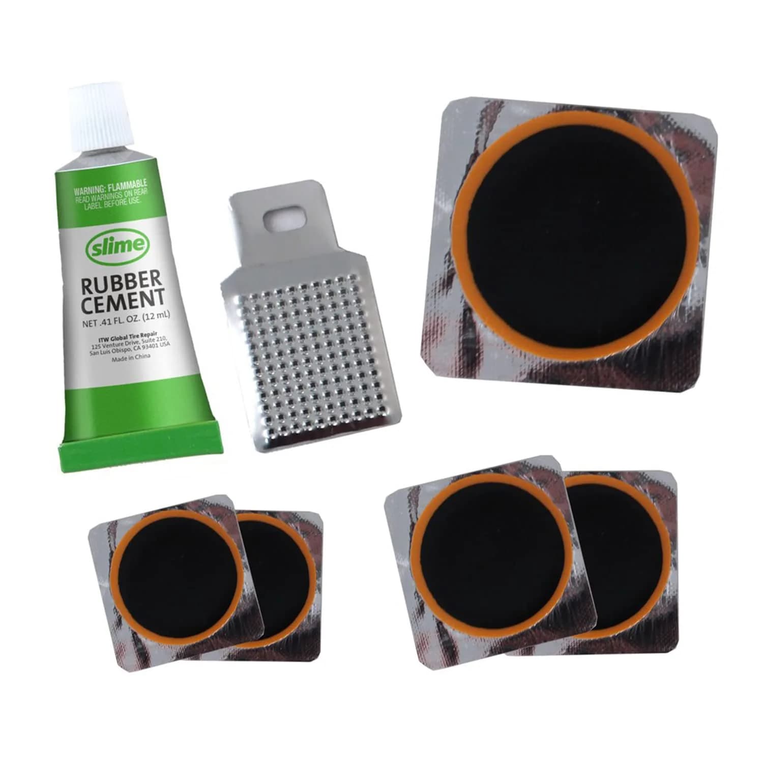 Slime 7-Piece Rubber Patch Kit with Glue, 2-Pack | Bike & Inflatable Puncture Repair - view 2