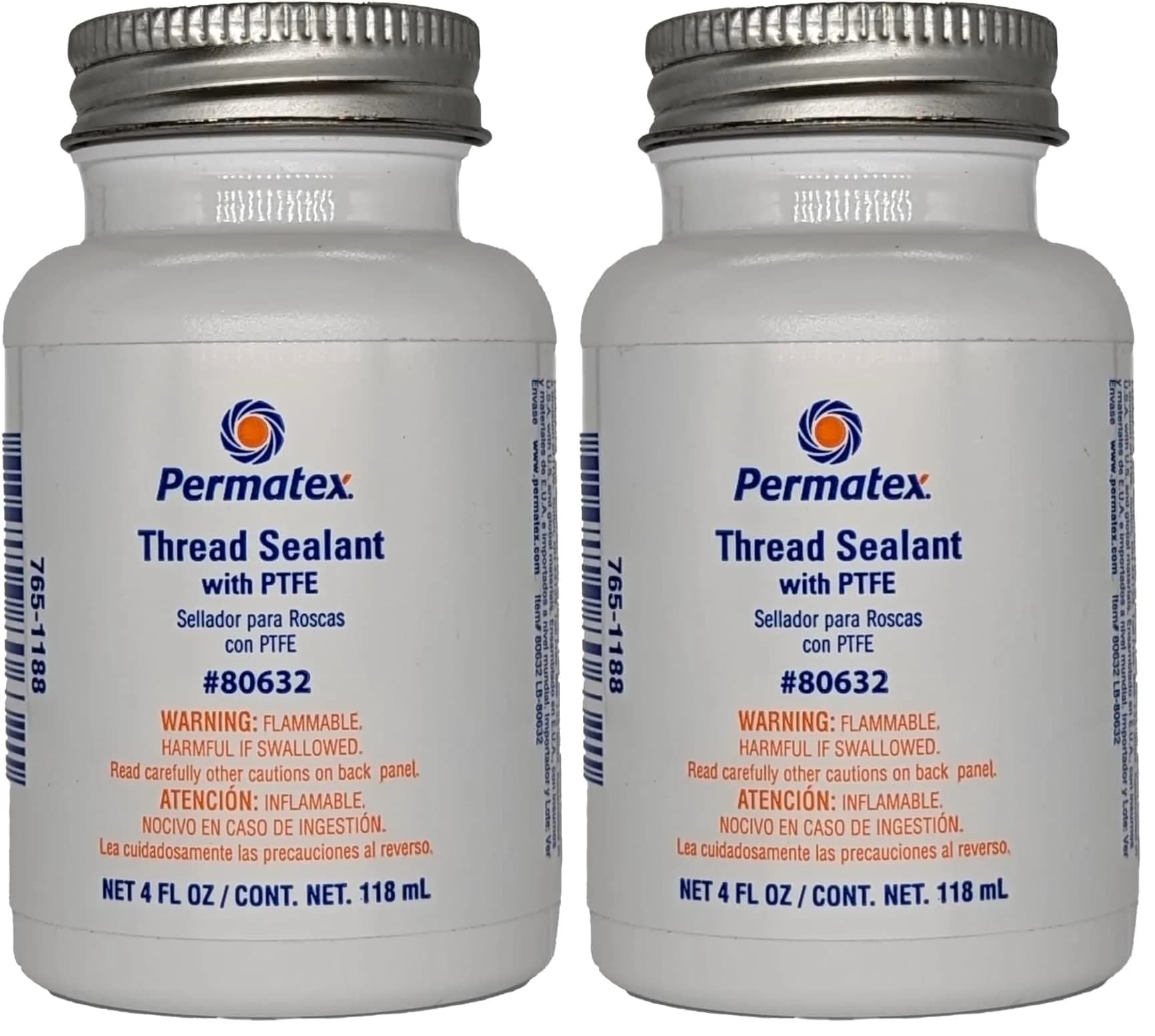 Permatex White 4 oz (118ml) Thread Sealant with PTFE | Pack of 2