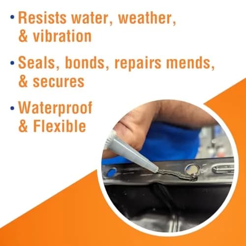 Permatex Black Silicone Adhesive Sealant 3 oz. Tube (177ml / 6 oz. Pack of 2) | Bonds, Seals, and Repairs Glass, Metal, Plastic, and More thumbnail 6