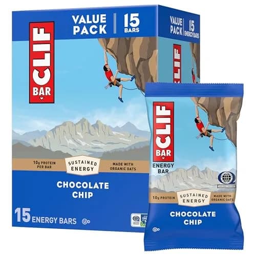 CLIF BAR Chocolate Chip Protein Energy Bars 15ct (36oz / 1020g) | High Protein Snack for Active Lifestyles thumbnail 1