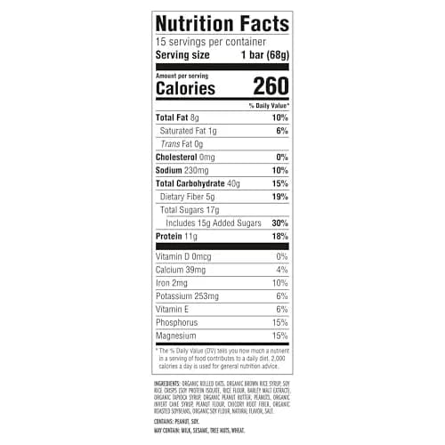 CLIF BAR Protein Energy Bars Crunchy Peanut Butter 15ct (68g per bar) | 11g Protein, Plant-Based, Non-GMO thumbnail 6