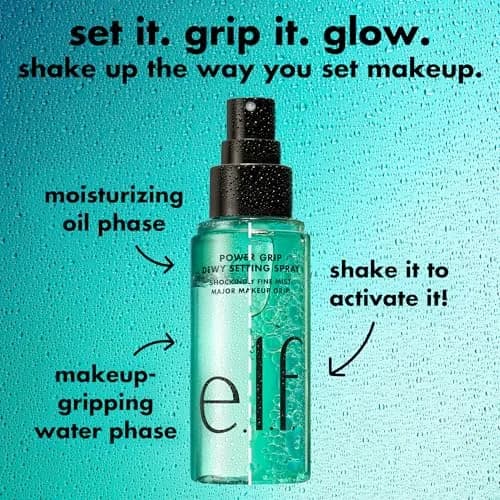 e.l.f. Power Grip Dewy Setting Spray 80ml (2.7 Fl Oz) | Hydrates & Grips Makeup thumbnail 5