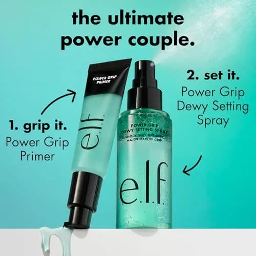 e.l.f. Power Grip Dewy Setting Spray 80ml (2.7 Fl Oz) | Hydrates & Grips Makeup thumbnail 6