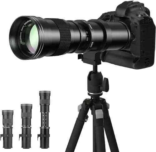 COMMANDER OPTICS 420-800mm f/8.3 Manual Telephoto Zoom Lens for Nikon D500,D600,D610,D700,D750,D800,D810,D850,D3400,D5000,D5100,D7100 | Camera Lens thumbnail 1