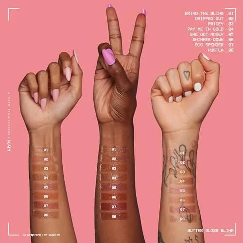 NYX PROFESSIONAL MAKEUP Butter Gloss Bling Lip Gloss, Hustla (7.65 ml / 0.27 Fl Oz) | Vegan & Non-Sticky Shine thumbnail 5