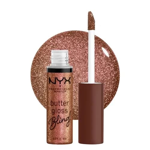 NYX PROFESSIONAL MAKEUP Butter Gloss Bling Lip Gloss, Hustla (7.65 ml / 0.27 Fl Oz) | Vegan & Non-Sticky Shine thumbnail 1