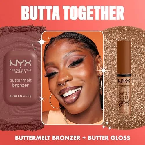 NYX PROFESSIONAL MAKEUP Butter Gloss Bling Lip Gloss, Hustla (7.65 ml / 0.27 Fl Oz) | Vegan & Non-Sticky Shine thumbnail 7