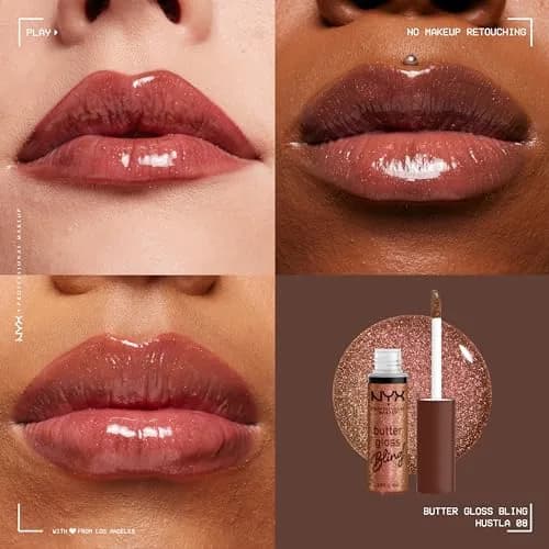 NYX PROFESSIONAL MAKEUP Butter Gloss Bling Lip Gloss, Hustla (7.65 ml / 0.27 Fl Oz) | Vegan & Non-Sticky Shine thumbnail 2