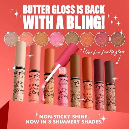 NYX PROFESSIONAL MAKEUP Butter Gloss Bling Lip Gloss, Hustla (7.65 ml / 0.27 Fl Oz) | Vegan & Non-Sticky Shine thumbnail 3