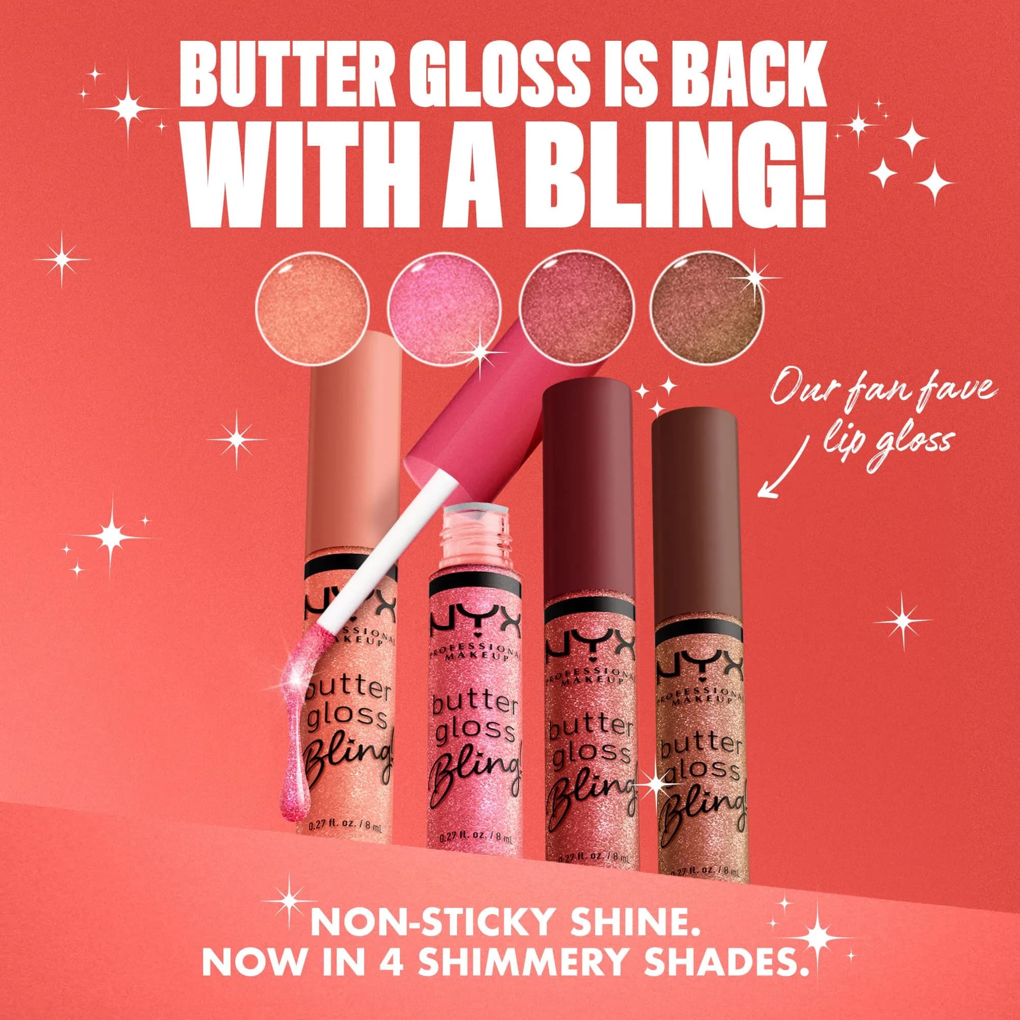 NYX PROFESSIONAL MAKEUP Butter Gloss Bling Lip Gloss Big Spender | Shiny Vegan Lip Makeup 7.6ml (0.27 Fl Oz) - view 6