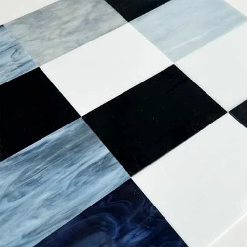 ILLUCKAI Assorted Gray Black White Stained Glass Sheets 6 x 4 inch (15.2 x 10.2 cm) | 12 Sheets for Stained Glass Artwork & Mosaic Crafts thumbnail 5