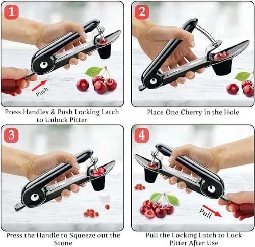 Namre’ Cherry Pitter Tool - Stainless Steel Cherry Pit Remover | Effortless & Safe thumbnail 3