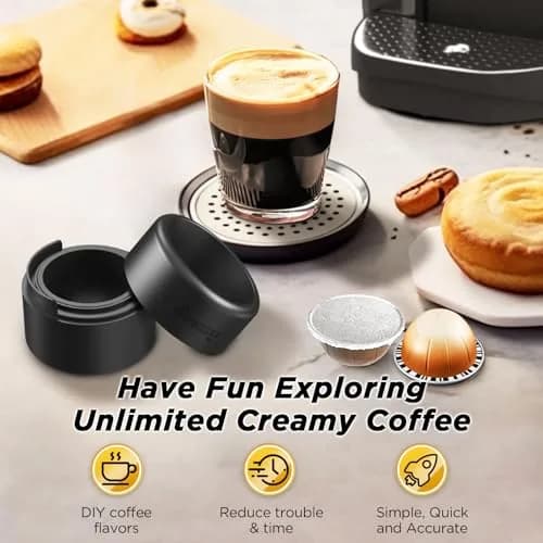 CAPMESSO Reusable Refill Kit for Nespresso Vertuo Pods with Fast Sealing & 50 Aluminum Lids (52 Total Pieces) thumbnail 7